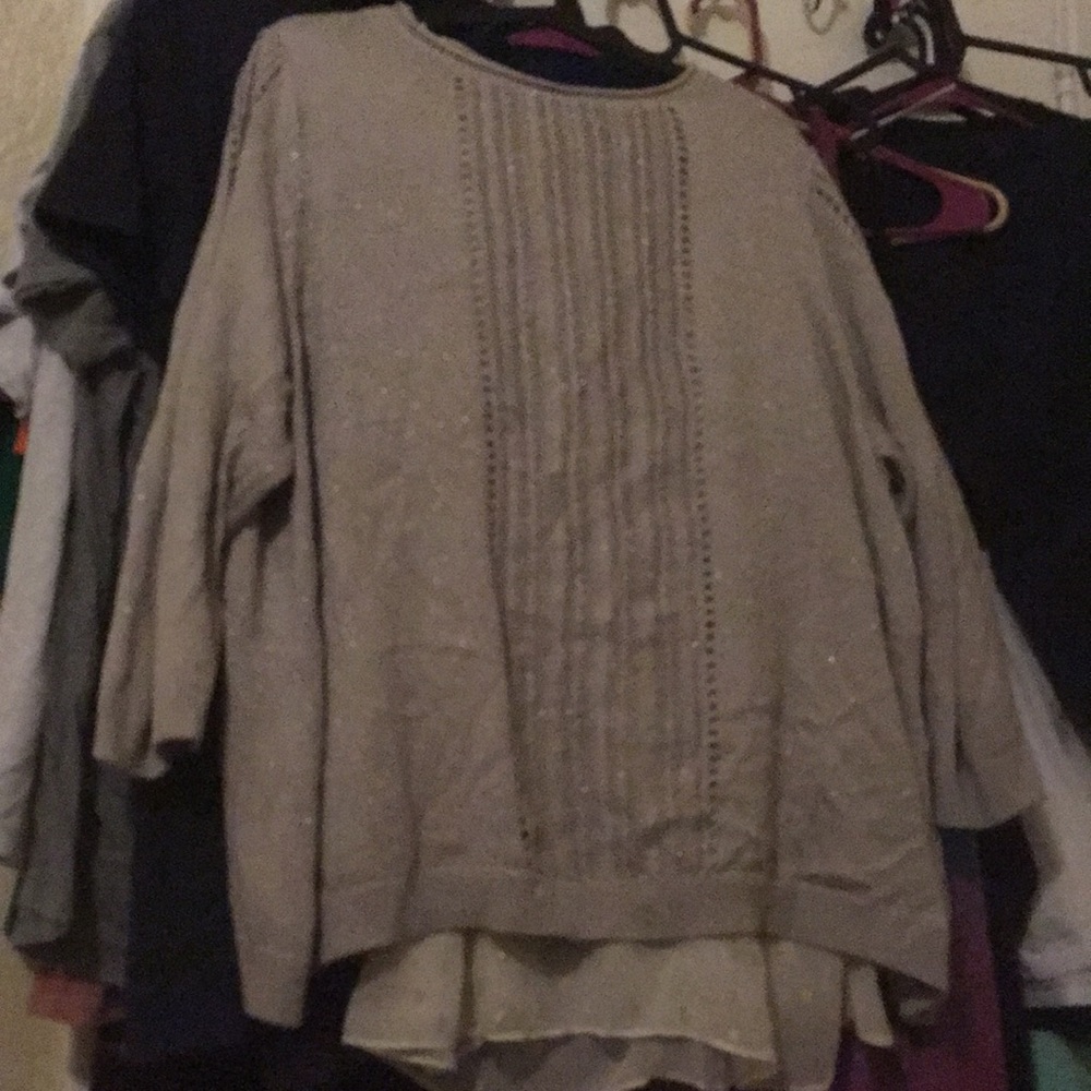 Lucky Brand Double Layer Sweater sz 3x EUC